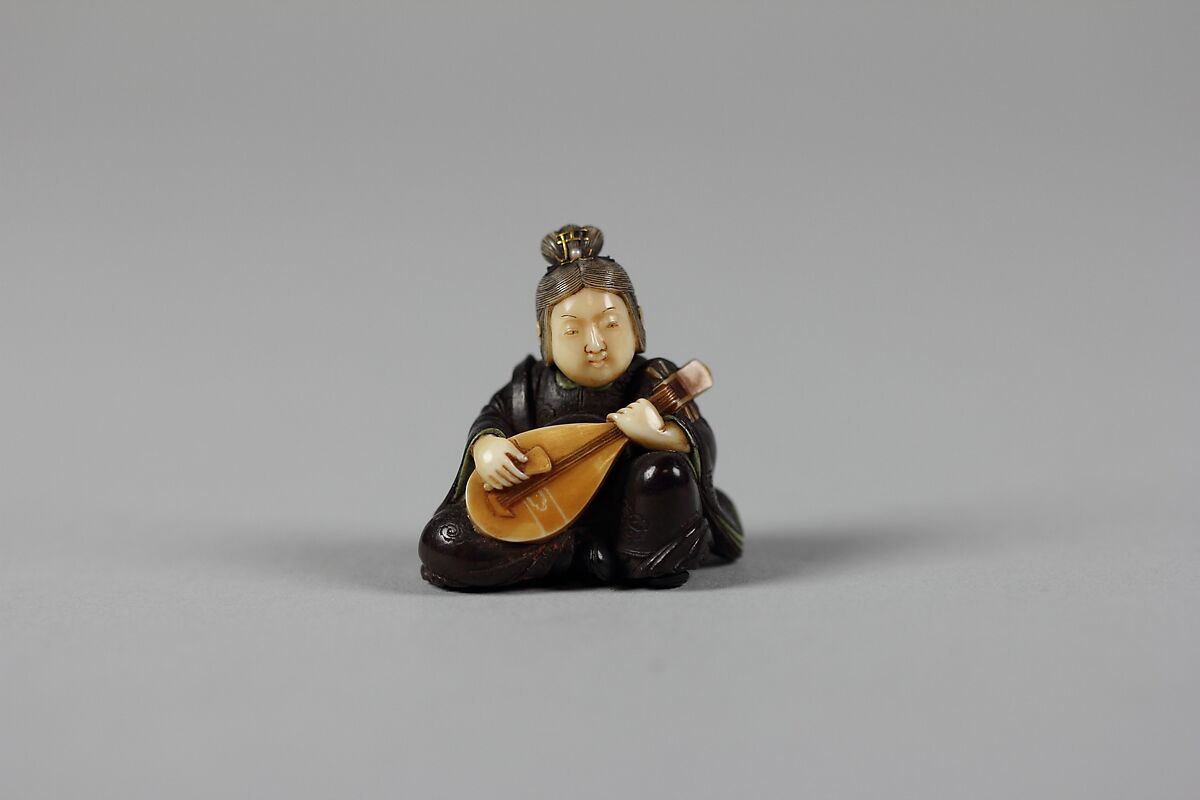 Netsuke of Benten, Wood and ivory, Japan 