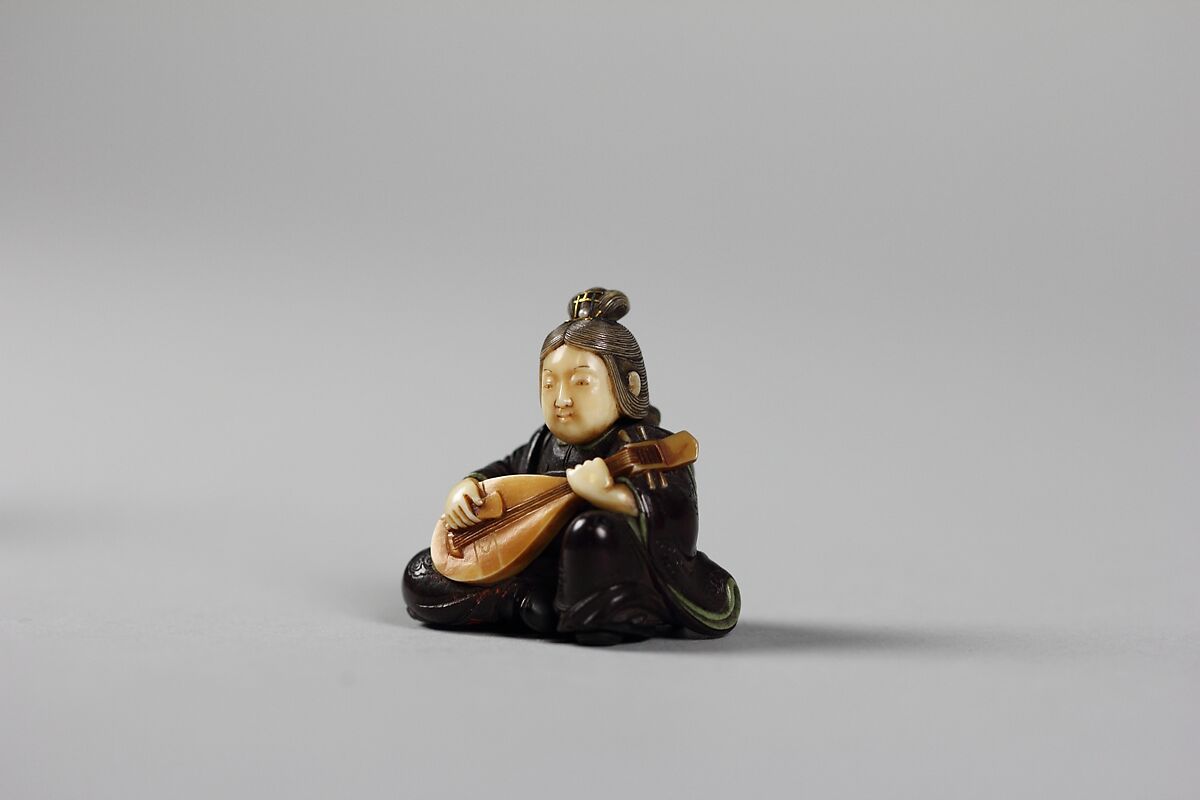 Netsuke of Benten, Wood and ivory, Japan