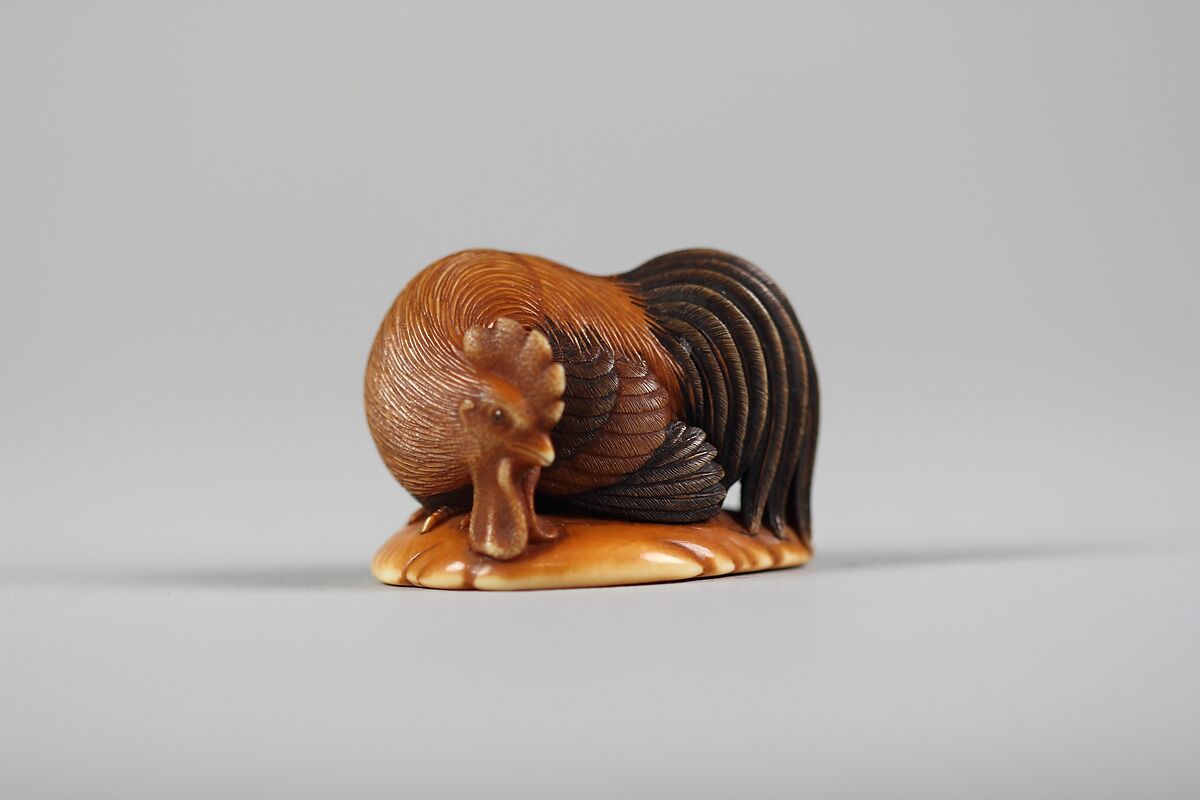 Netsuke of a Chicken, Ivory, Japan 