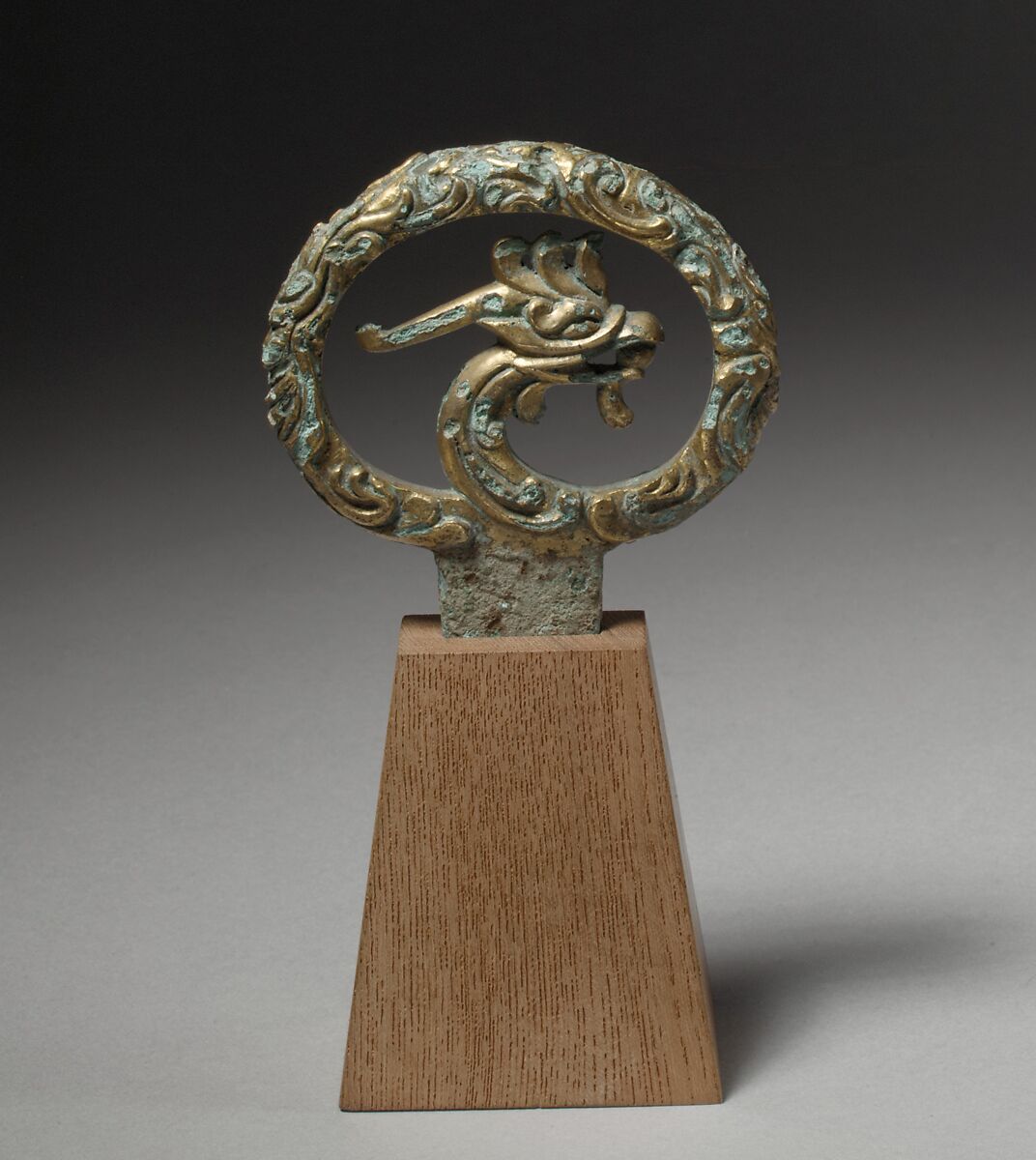 Sword Pommel with Phoenix Head, Gilt bronze, Japan 