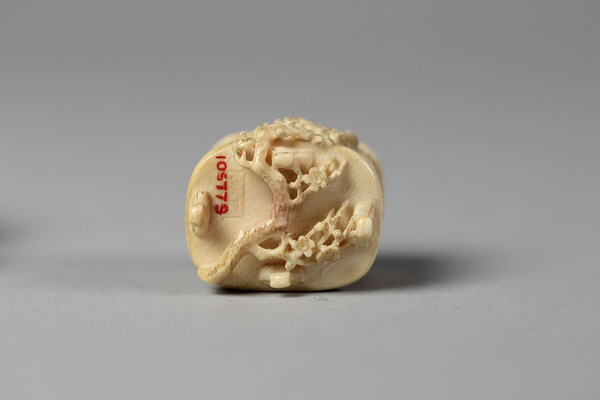 Netsuke of Bird Cage, Ivory, Japan