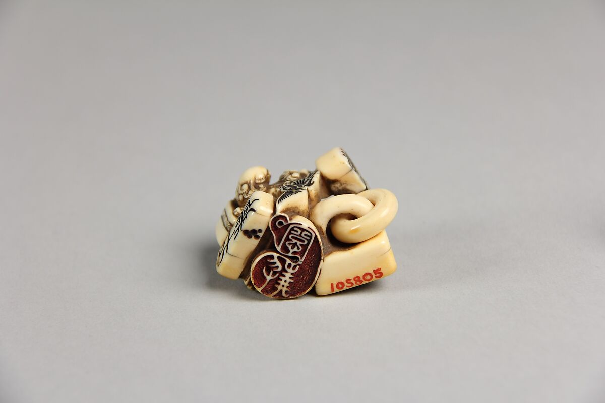 Netsuke of Group of Seals, Ivory, Japan 