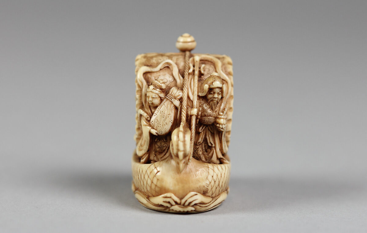 Netsuke of Pleasure Boat (Takarabune), Ivory, Japan