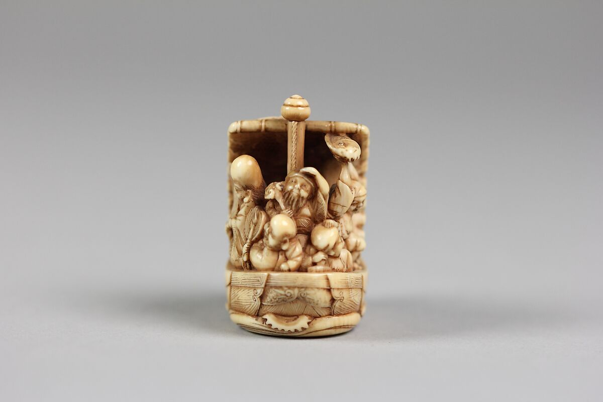 Netsuke of Pleasure Boat (Takarabune), Ivory, Japan