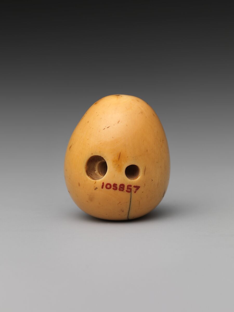 Netsuke of Bird in an Egg, Ivory, Japan
