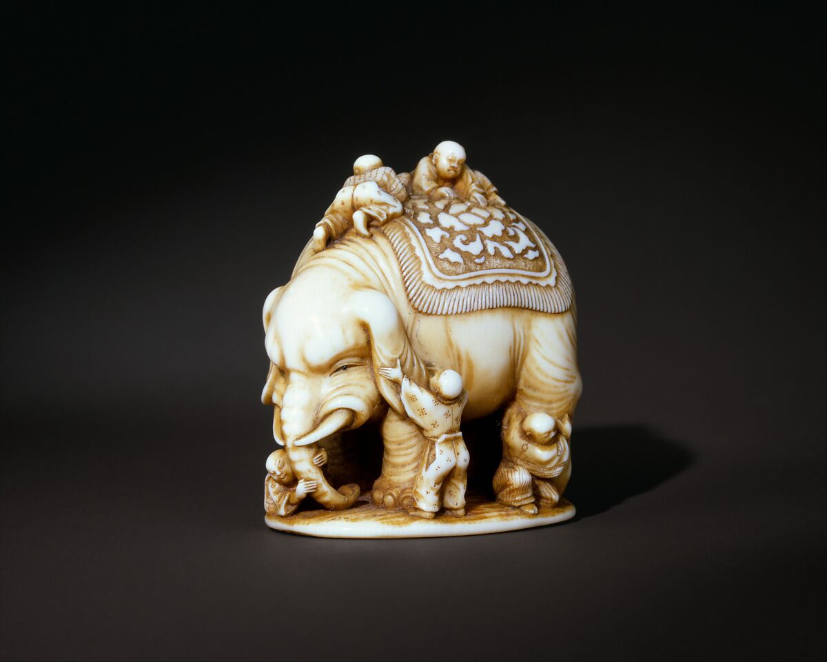 Blind Men and the Elephant, Ivory, Japan 