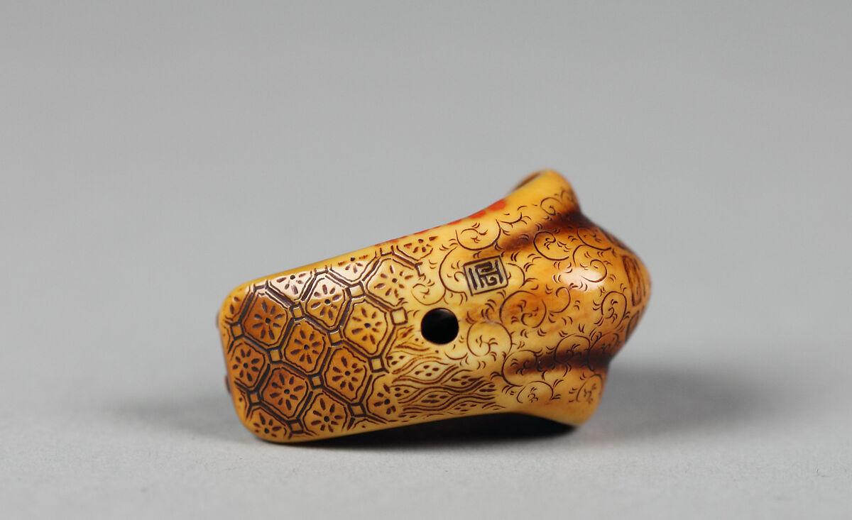 Netsuke of Horse in a Boat, Ivory, Japan