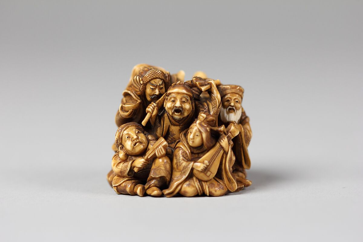 Netsuke of Shichi Fukujin, Ivory, Japan 