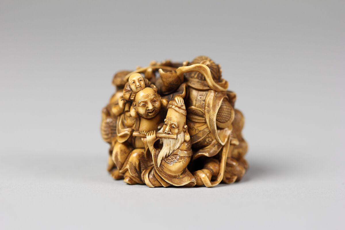 Netsuke of Shichi Fukujin, Ivory, Japan
