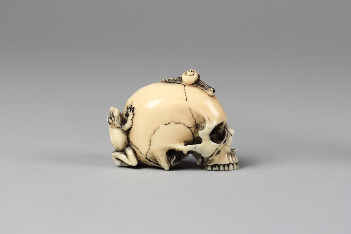 Netsuke of Skull, Ivory, Japan 