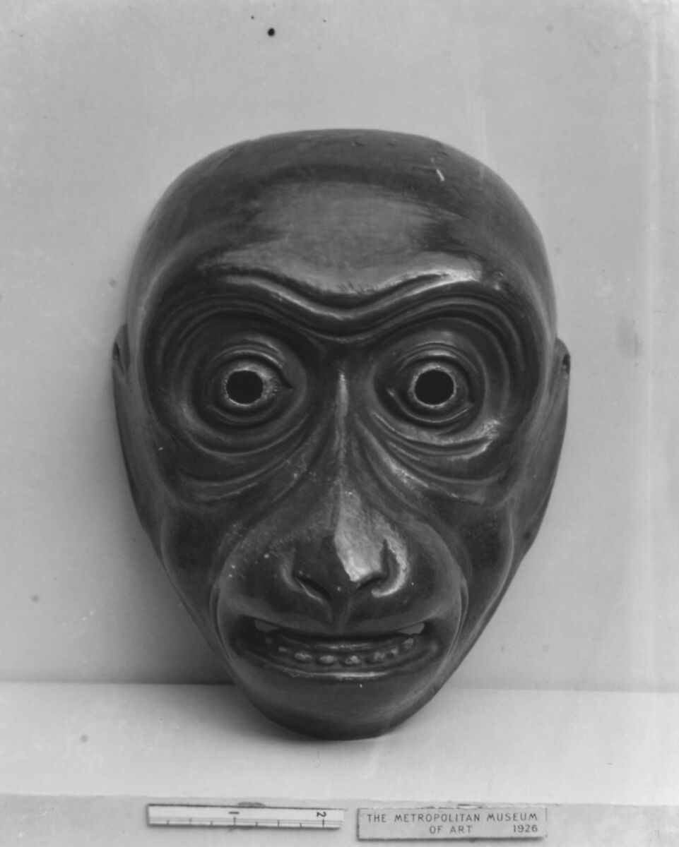 Kyogen mask, Wood, Japan 