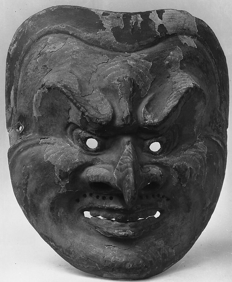 Mask, Wood with lacquer, Japan 