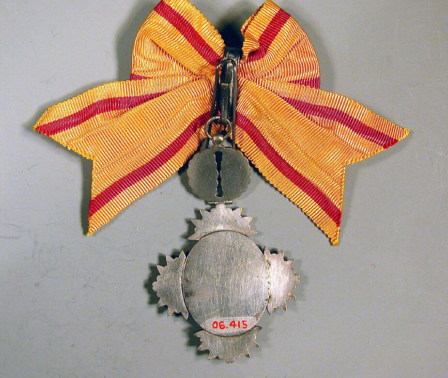 Medal, Yellow bow with red stripes, Japan