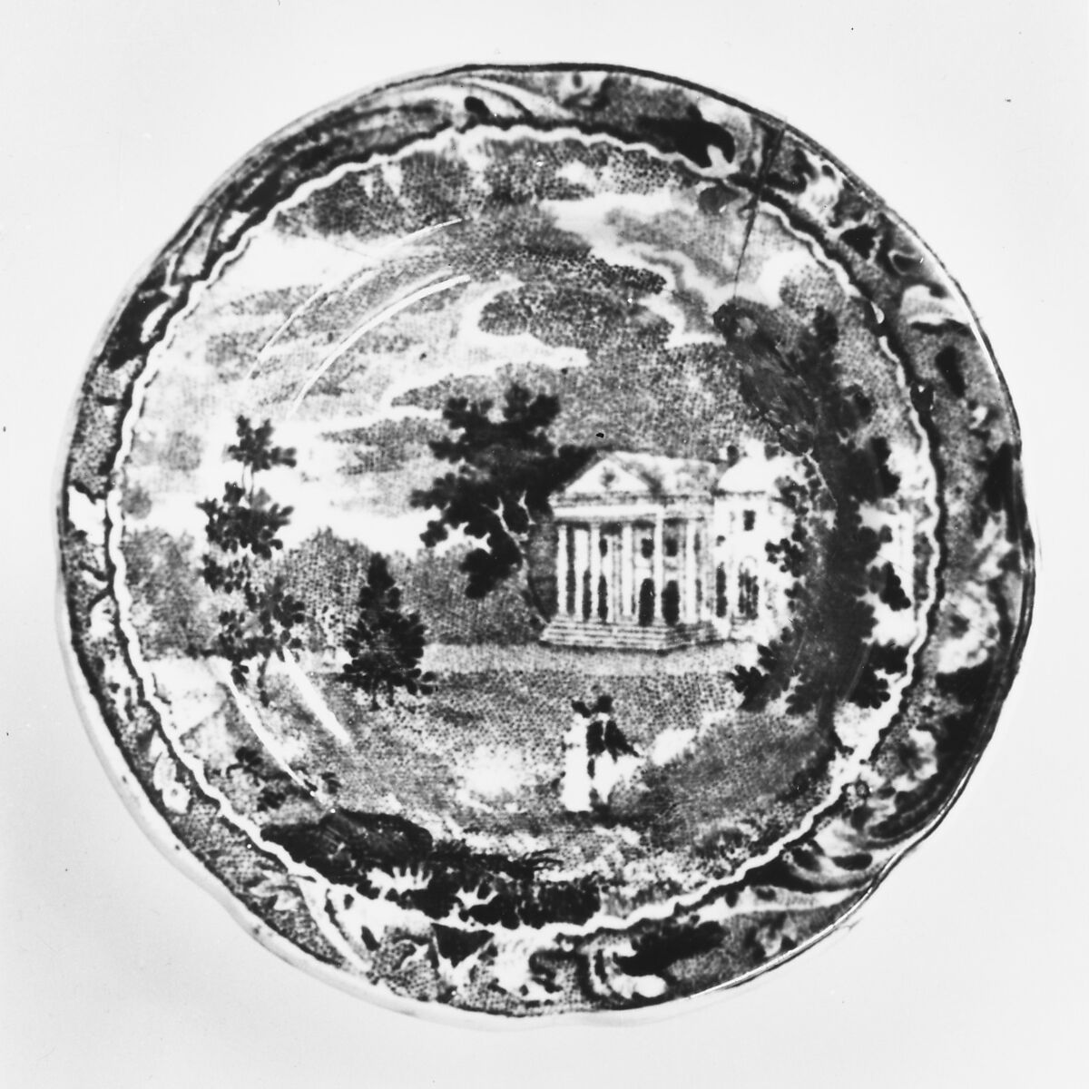 Plate, Joseph Stubbs (active ca. 1822–36), Earthenware, transfer-printed, British (American market) 