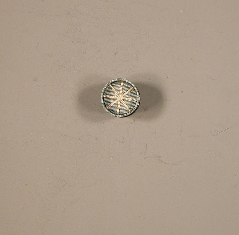 Medal and Button, Green with white stripes, Japan