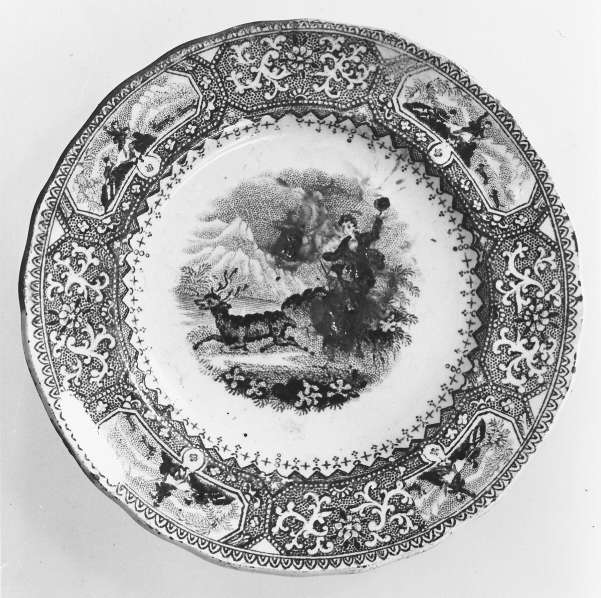 Cup Plate, William Adams &amp; Sons (British, active ca. 1819–present), Earthenware, transfer-printed, British (American market) 