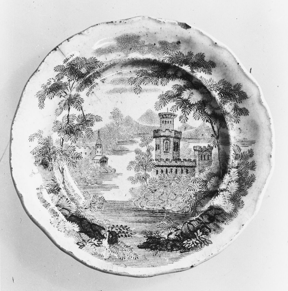 Plate, Earthenware, transfer-printed, British (American market) 