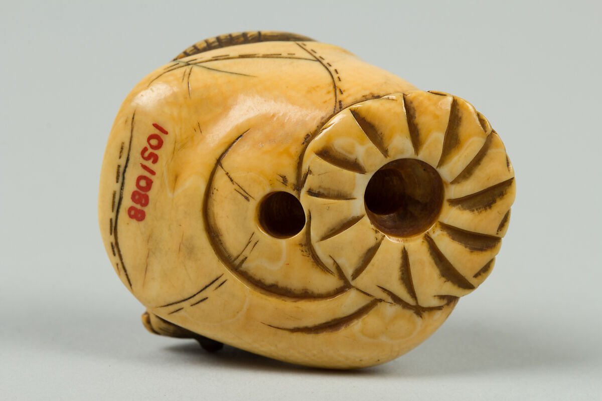 Netsuke of Mouse in a Bag, Ivory, Japan