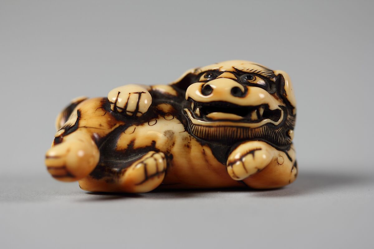 Chinese Lion (Shishi), Ivory, Japan 