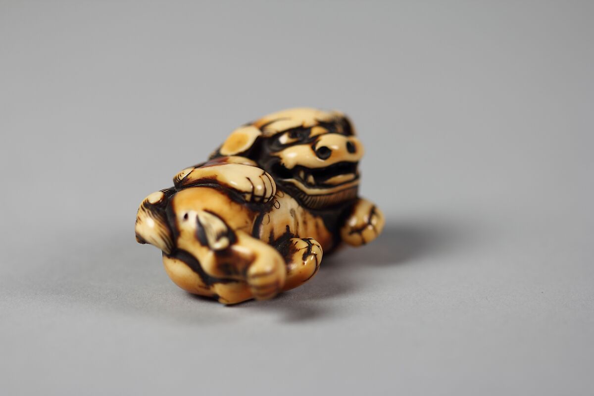 Chinese Lion (Shishi), Ivory, Japan