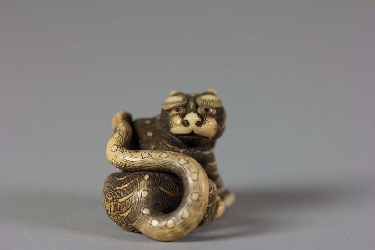 Tiger, Raku, Ivory, Japan