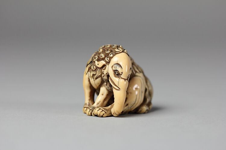 Netsuke of Seated Baku (mythical animal)