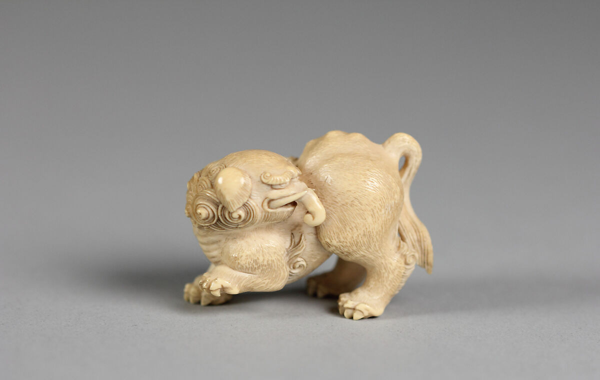 Netsuke of Qilin, Ivory, Japan 