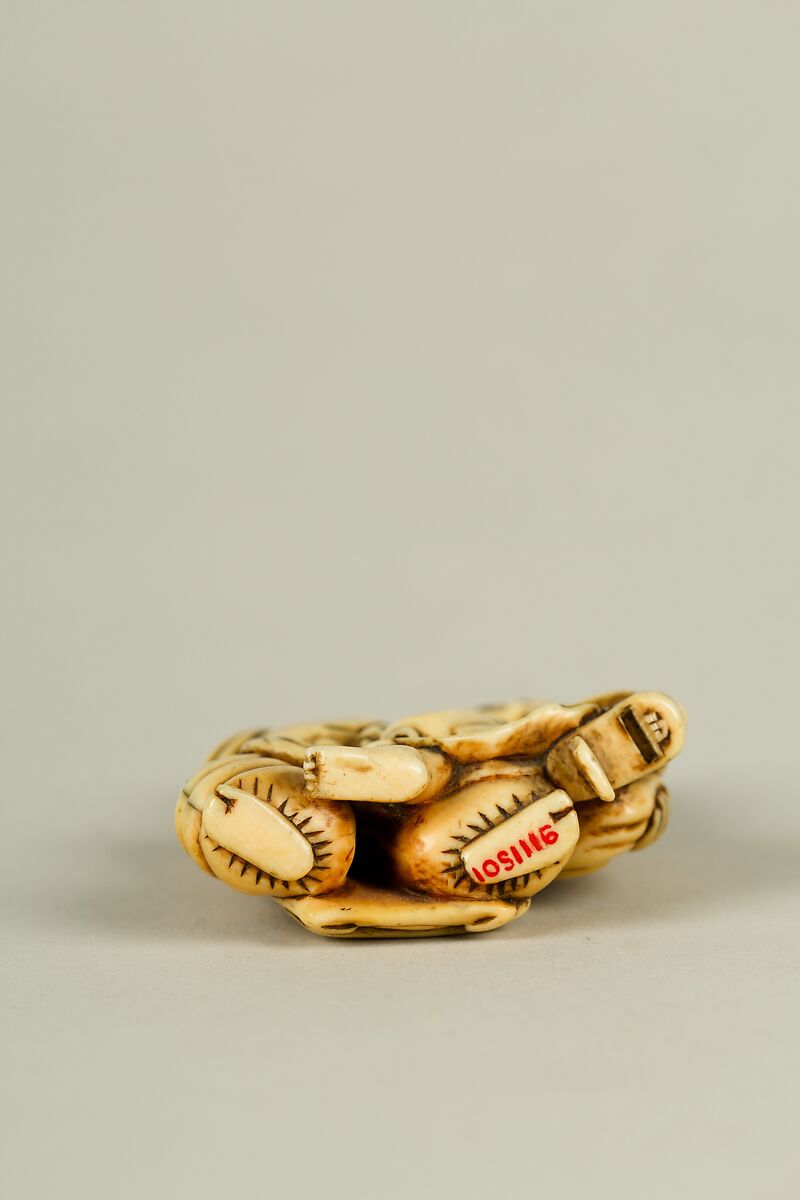 Netsuke of Two Male Figures, Ivory, Japan