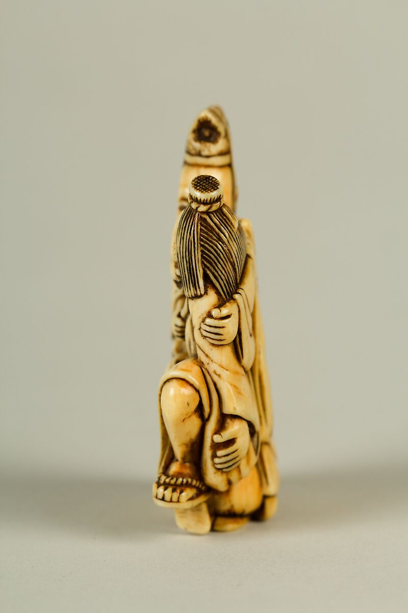 Netsuke of Two Male Figures, Ivory, Japan