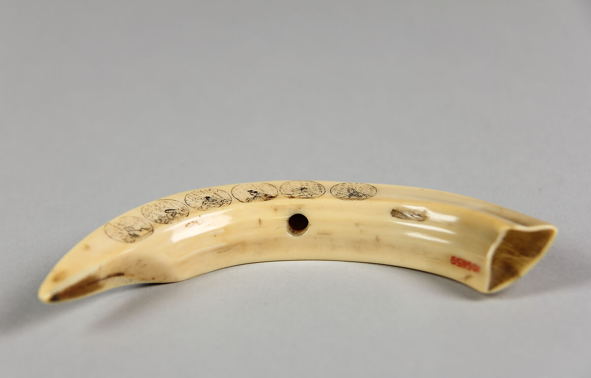 Tusk with Shishi, Ivory, Japan
