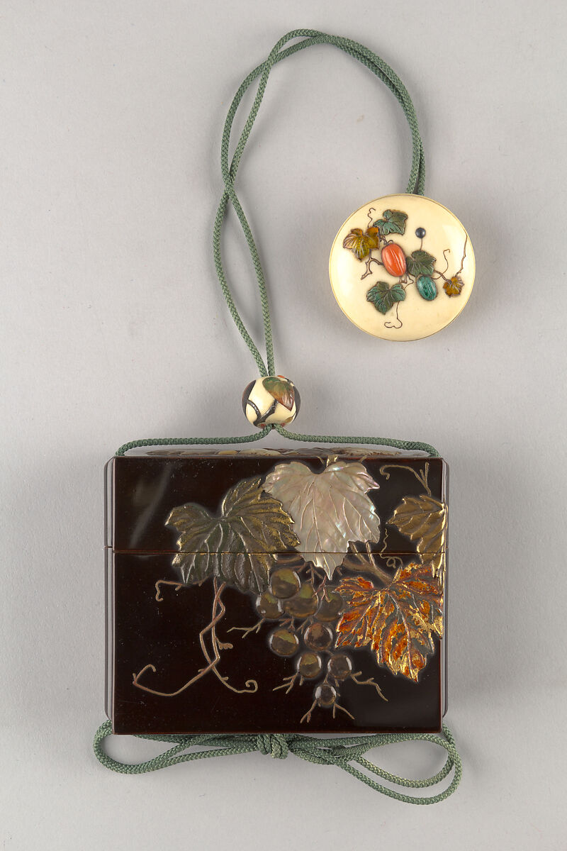 Netsuke of Squash and Vines, Ivory, Japan