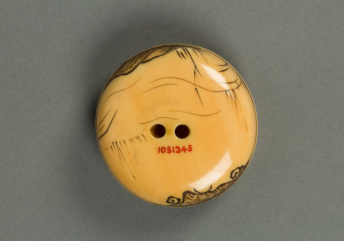 Netsuke with Carving of an Actor, Ivory, Japan