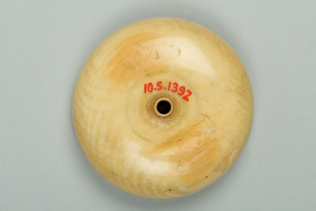 Netsuke, Ivory with metal disc, Japan