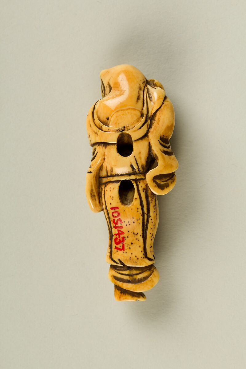 Netuske with Fox from the Kyōgen Play "Hakuzōsu", Ivory, Japan