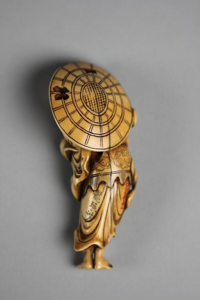 Daoist Immortal Tōbōsaku Sennin, Ryūminsai (Japanese, active late 18th–early 19th century), Ivory, Japan