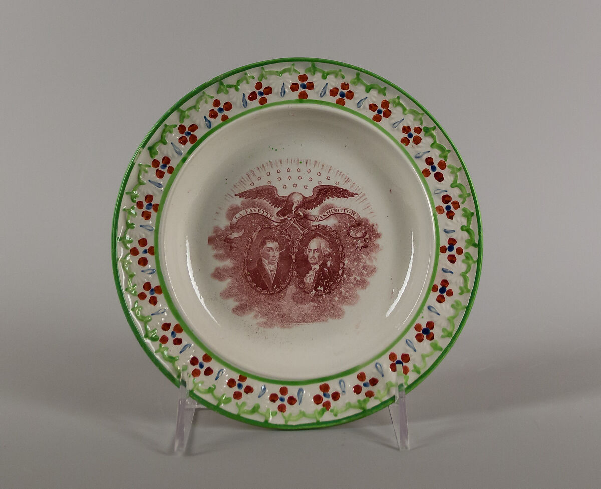 Plate, Enoch Wood &amp; Sons (British, active Burslem, 1818–46), Earthenware, transfer-printed, British (American market)