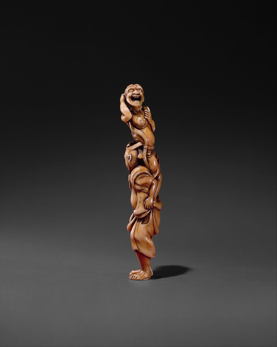 Netsuke of Omori Hikoshichi, Ivory, Japan