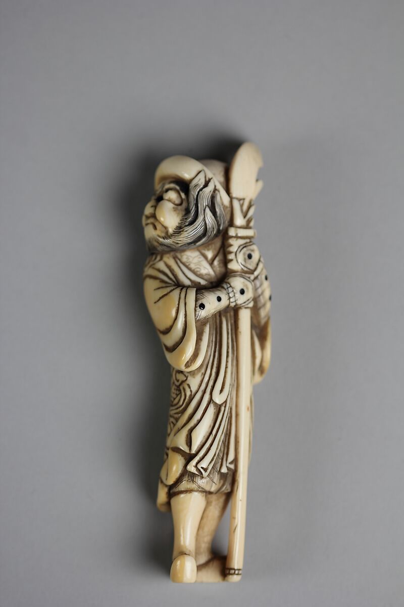 Netsuke of Large Masked Figure, Ivory, Japan