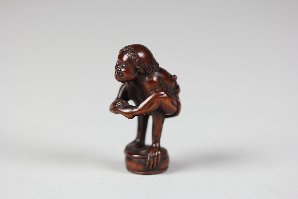 Netsuke of Acrobat, Wood, Japan 