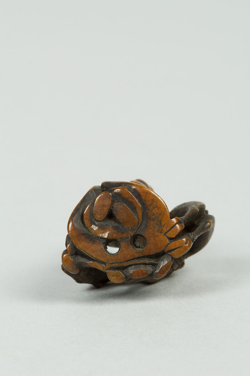 Netsuke of Woman and Deer, Wood, Japan