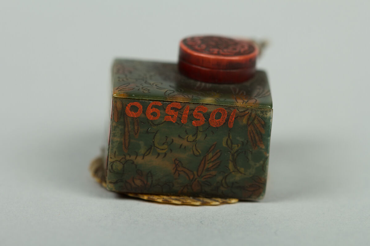 Netsuke of Books, a Gourd, Fan and Box, Ivory and jade, Japan