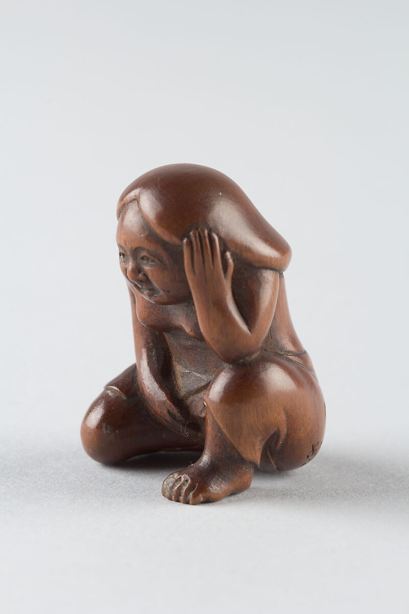 Netsuke of Woman, Wood, Japan 