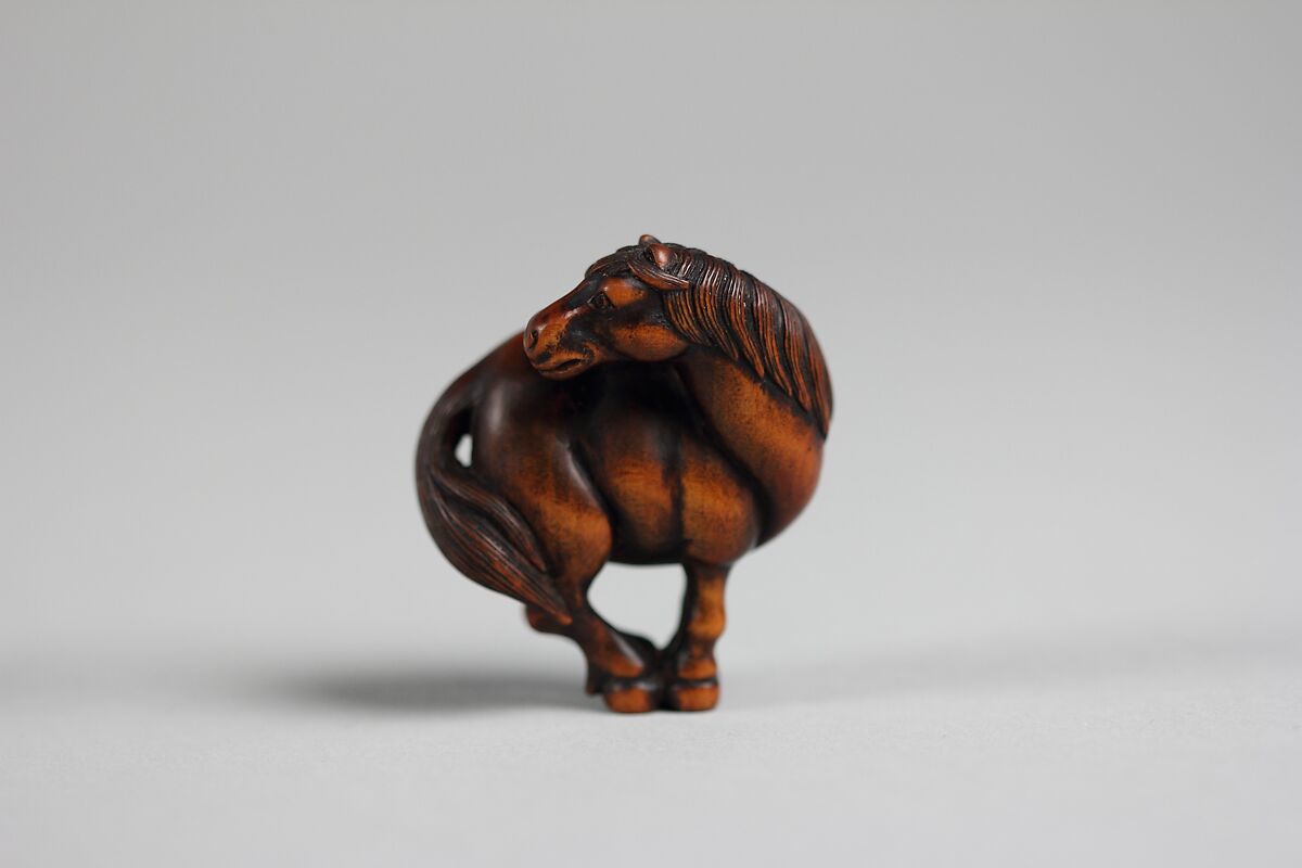 Netsuke of Horse, Wood, Japan