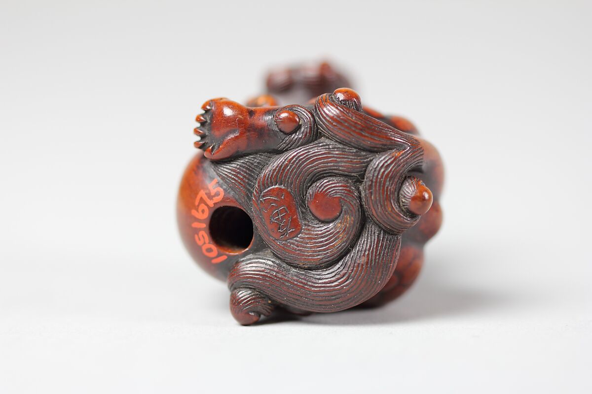 Netsuke of Lion, Wood, Japan