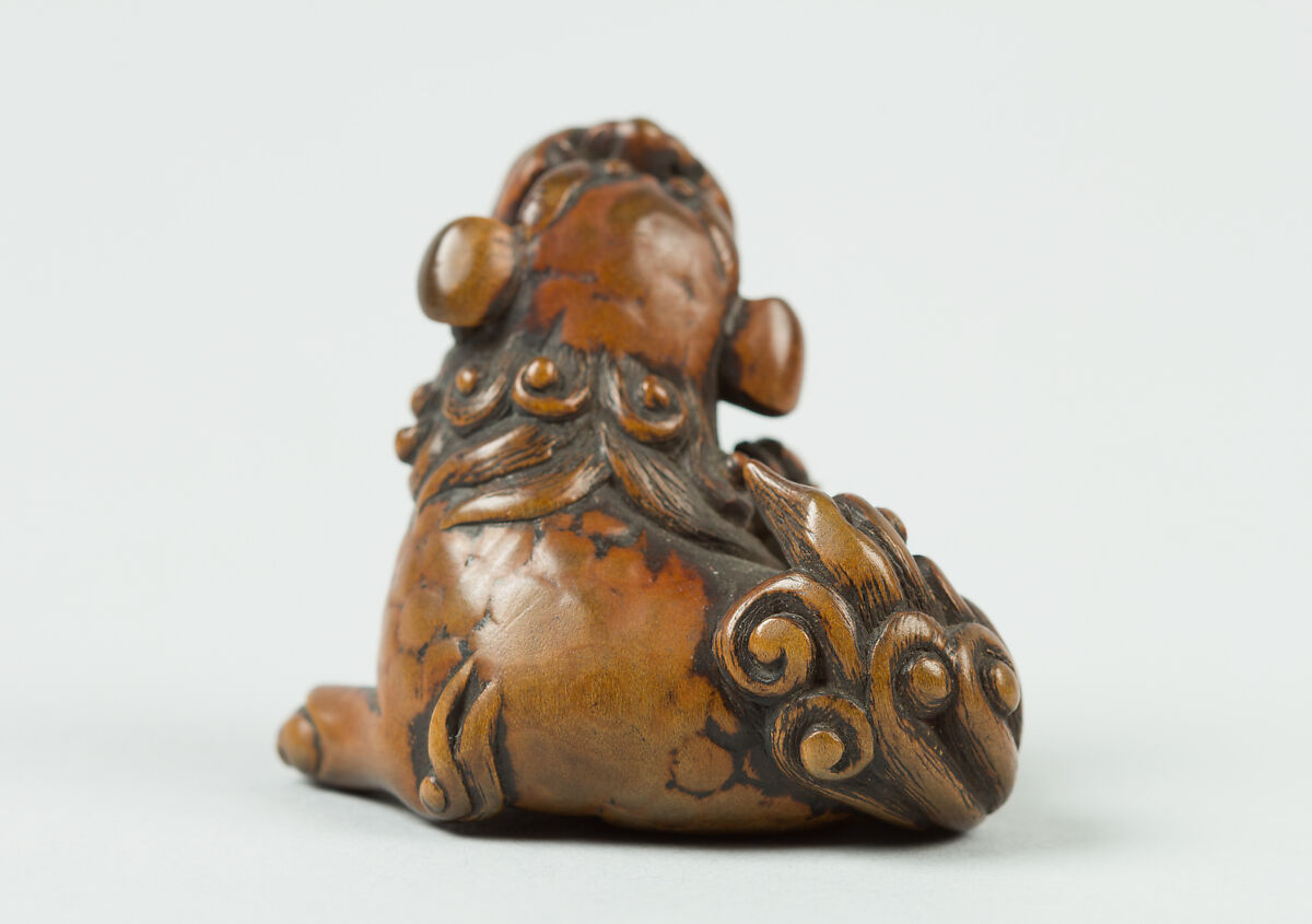 Netsuke of Qilin, Wood, Japan
