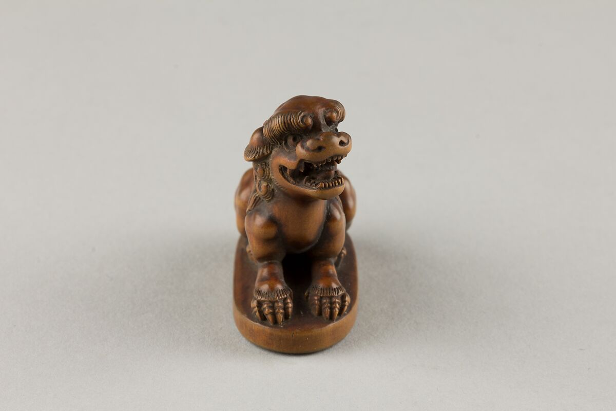 Netsuke of Qilin, Wood, Japan