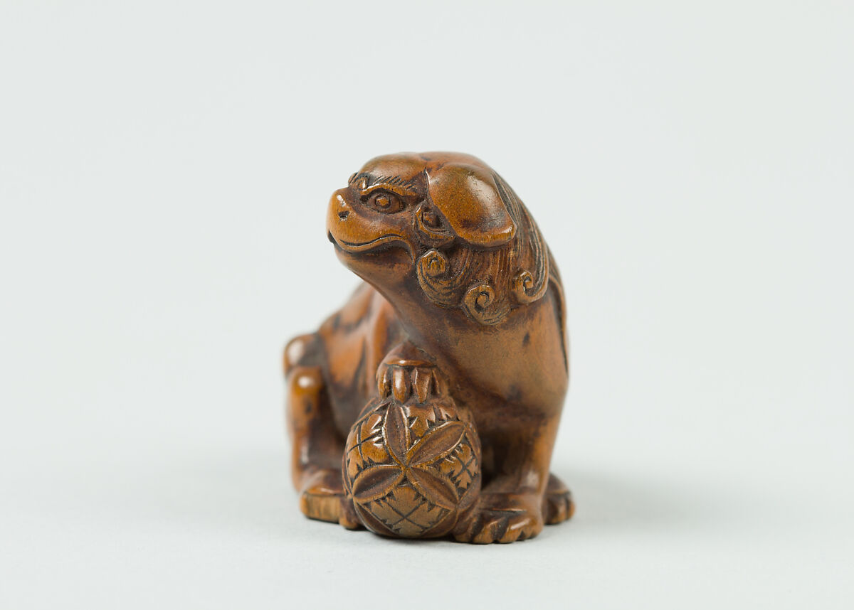 Netsuke of Qilin, Wood, Japan