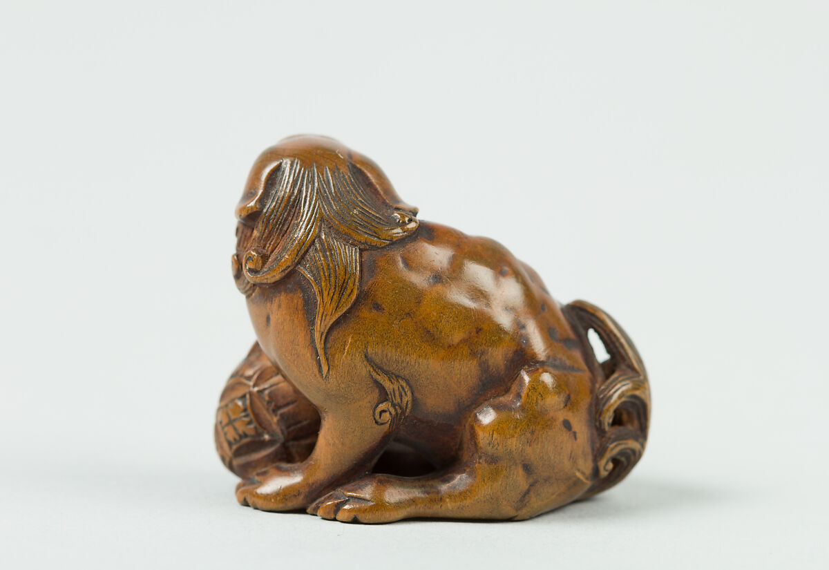 Netsuke of Qilin, Wood, Japan