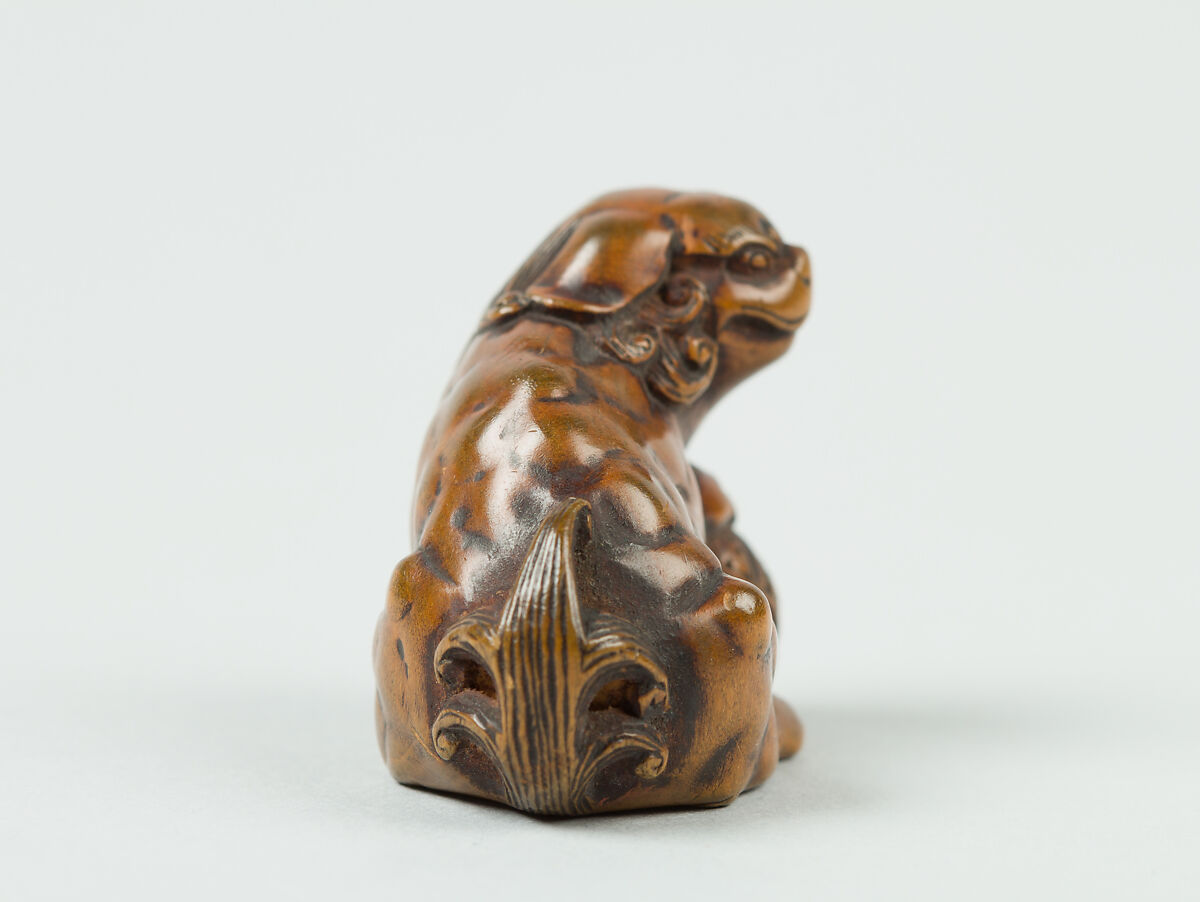 Netsuke of Qilin, Wood, Japan