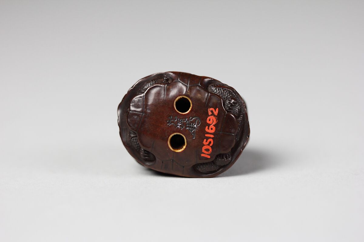 Netsuke of Three Turtles, Wood, Japan